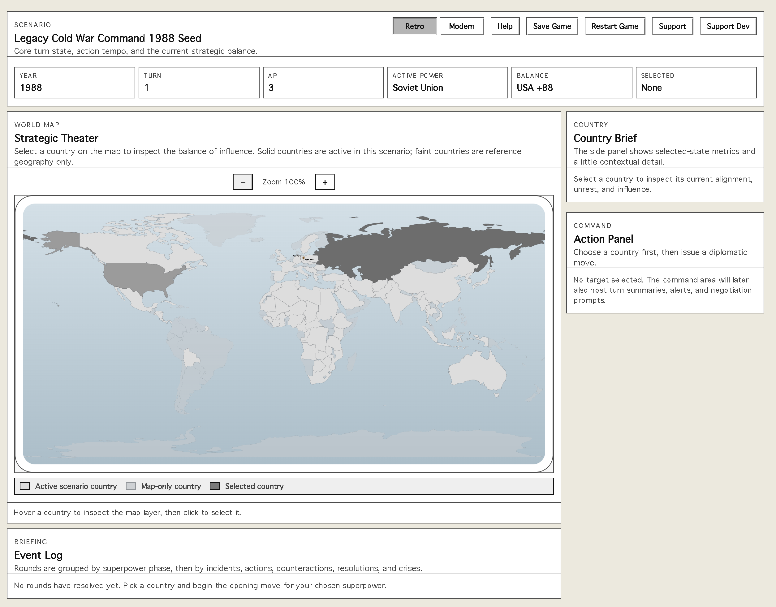 Cold War Command interface screenshot 3